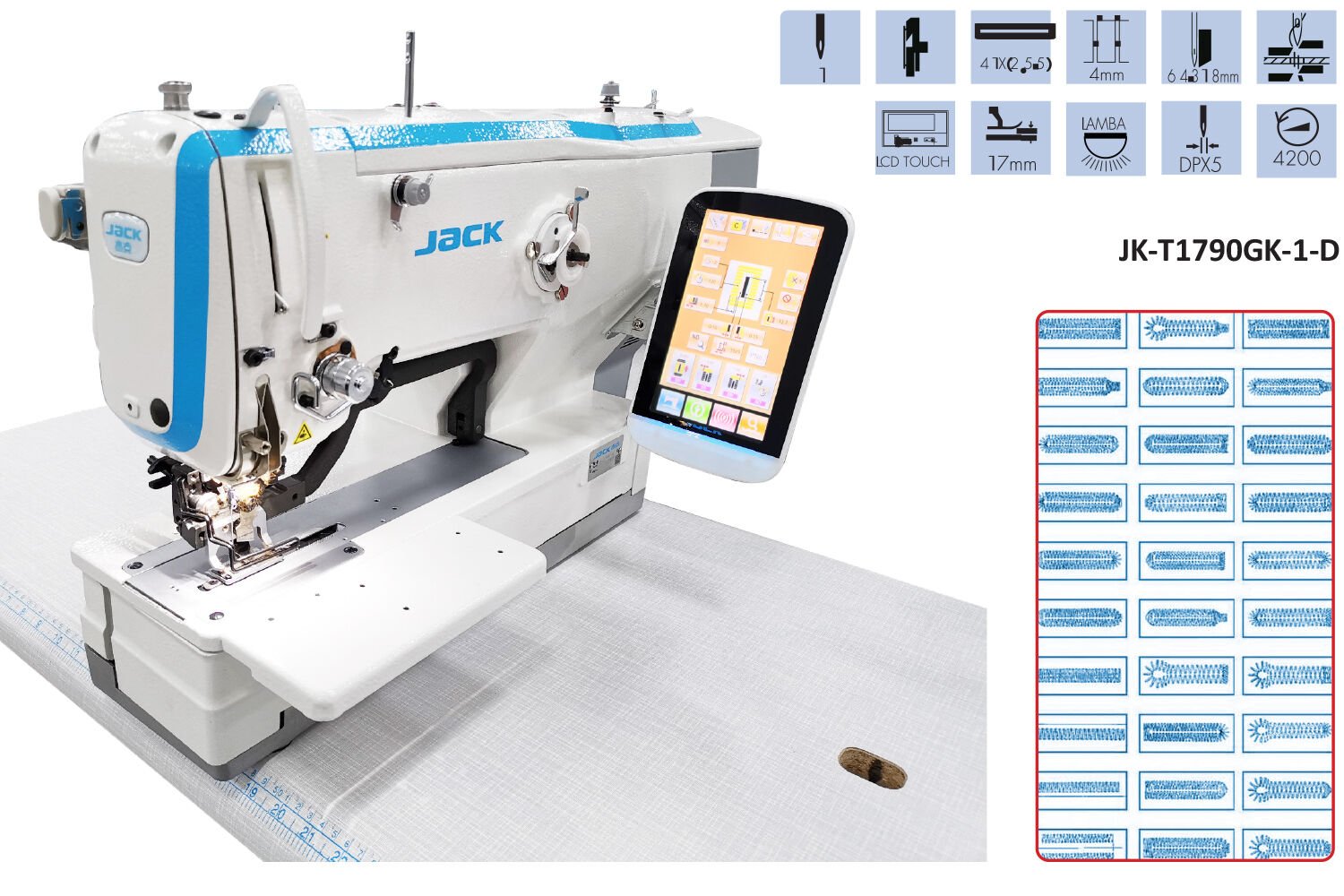 JK-T1790GK-1-D İlik Makinesi Elektronik,Jack Dikiş Makinaları