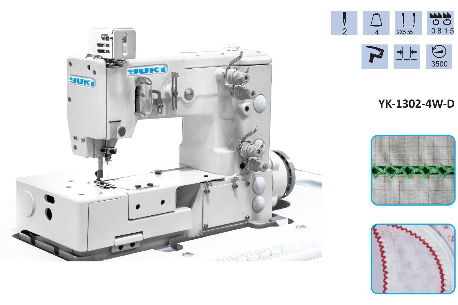 YK-1302-4W-D Kroşeta Dikiş Makinesi,Yuki