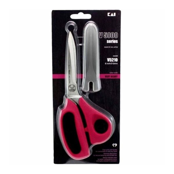 Kai V5210 Plastik Saplı Terzi Kumaş Kesim Makası Pembe